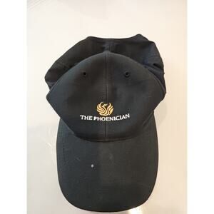 The Phoenician Adjustable Hat Men's Black Embroidered Logo